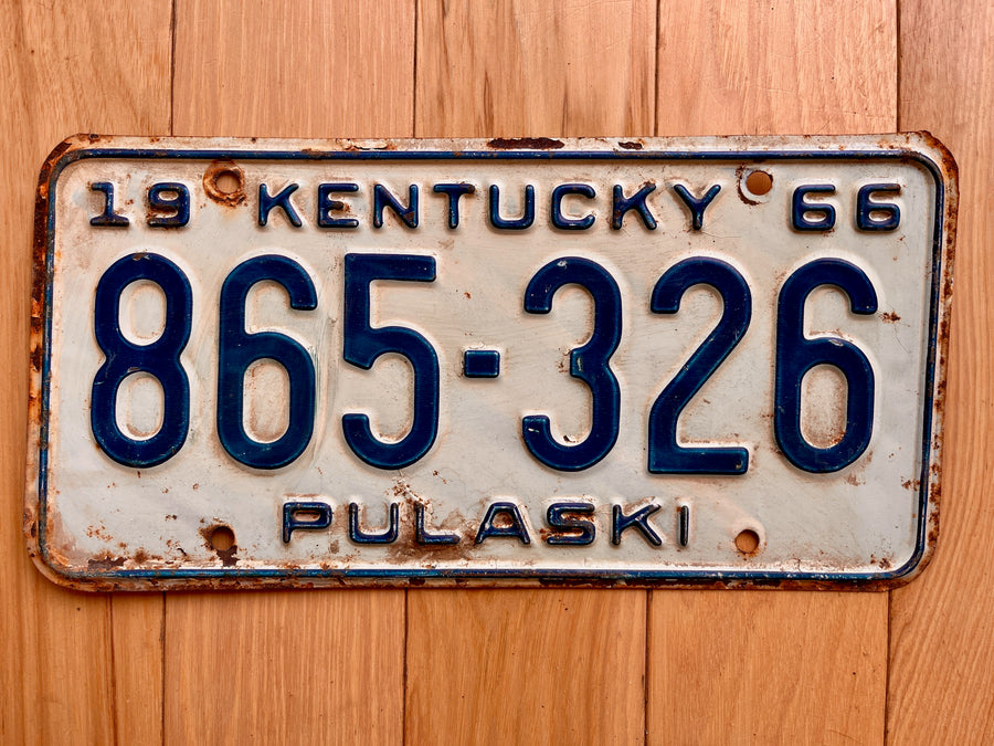 1970 Kentucky Pulaski County License Plate