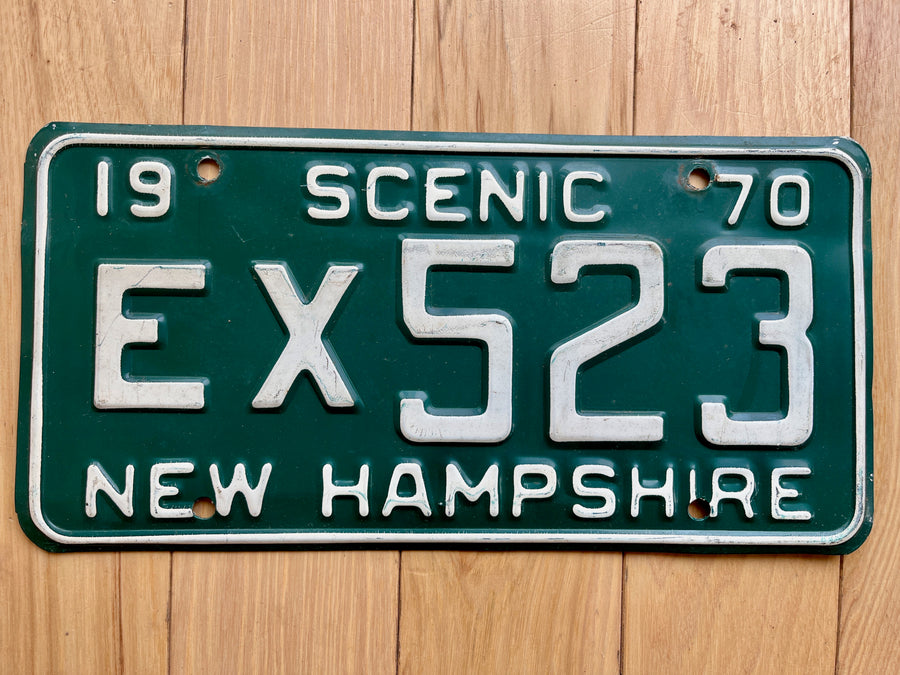 1970 New Hampshire License Plate