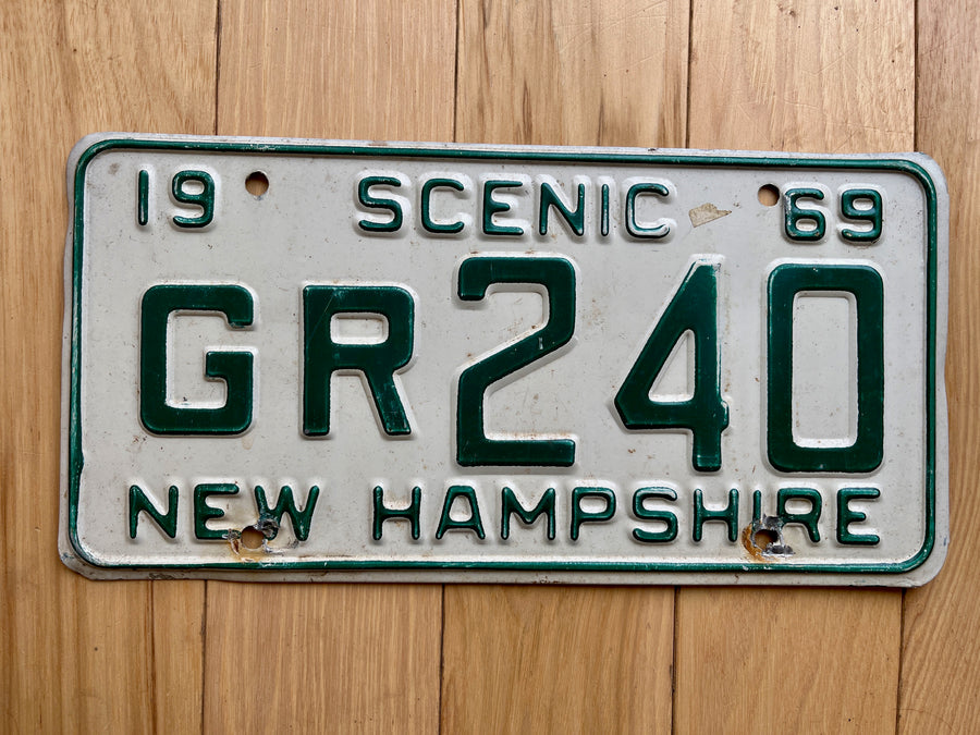 1969 New Hampshire License Plate