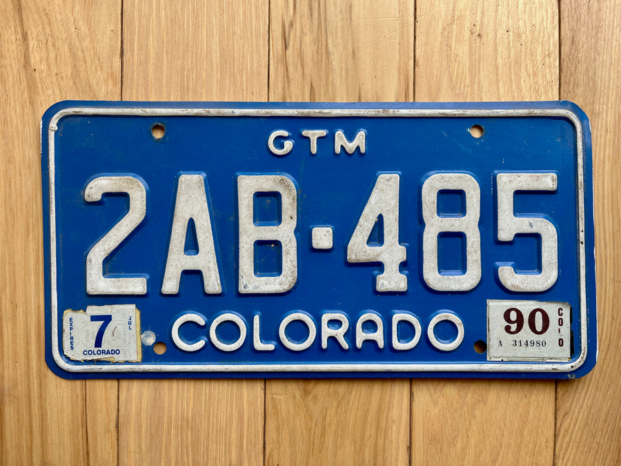 1990 Colorado License Plate