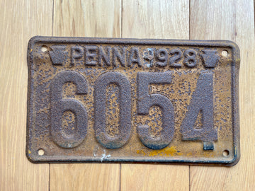1928 Pennsylvania License Plate