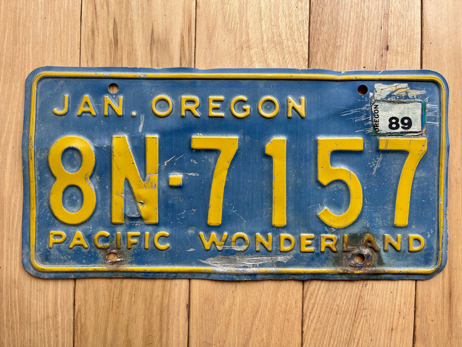 1989 Oregon License Plate