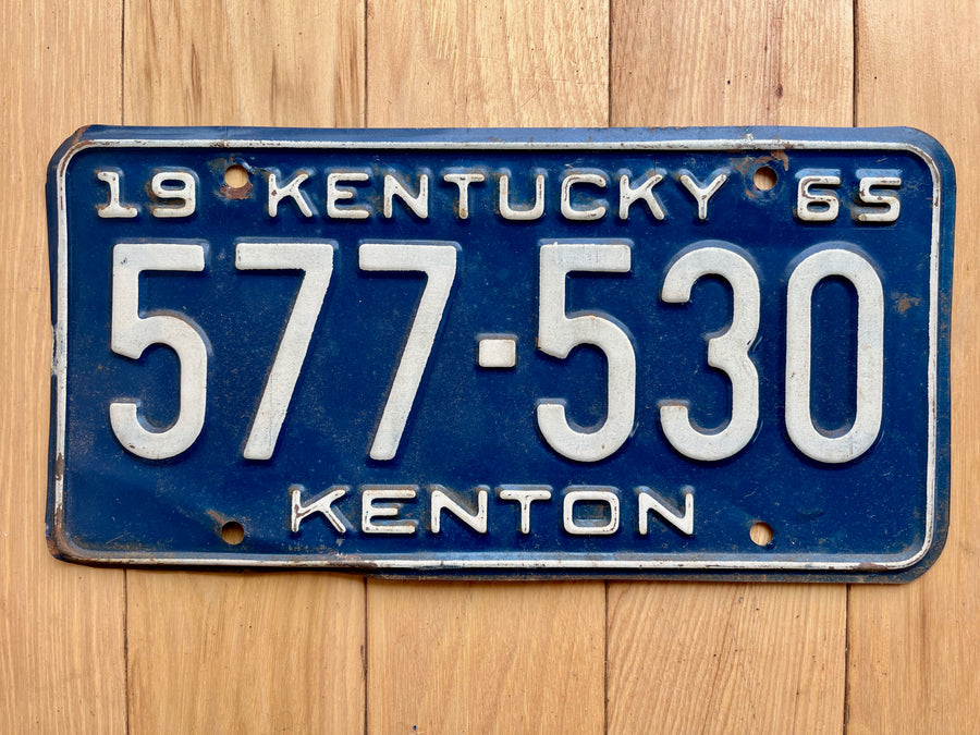 1965 Kentucky Kenton County License Plate