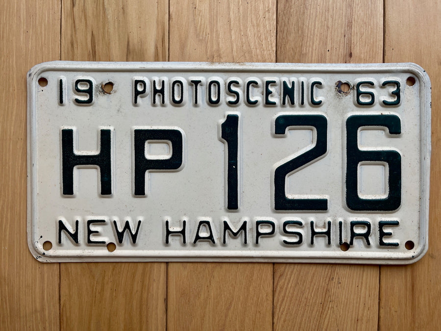 1963 New Hampshire License Plate