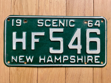 1964 New Hampshire License Plate