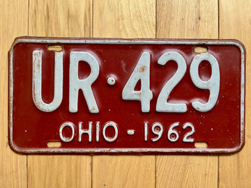 1962 Ohio License Plate