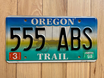 1998 Oregon License Plate