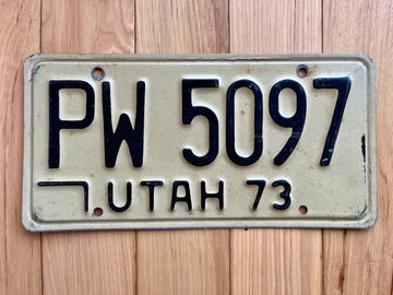 1973 Utah License Plate