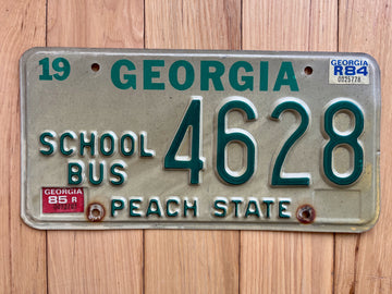 1984/85 Georgia School Bus License Plate