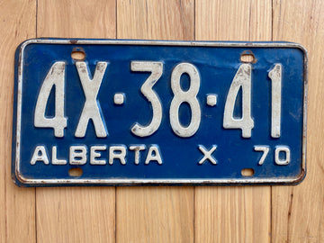 1970 Alberta License Plate