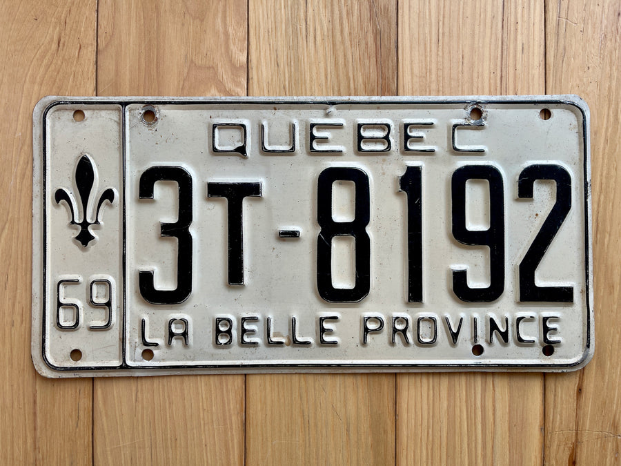1969 Quebec La Belle Province License Plate