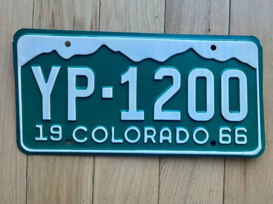 1966 Colorado License Plate