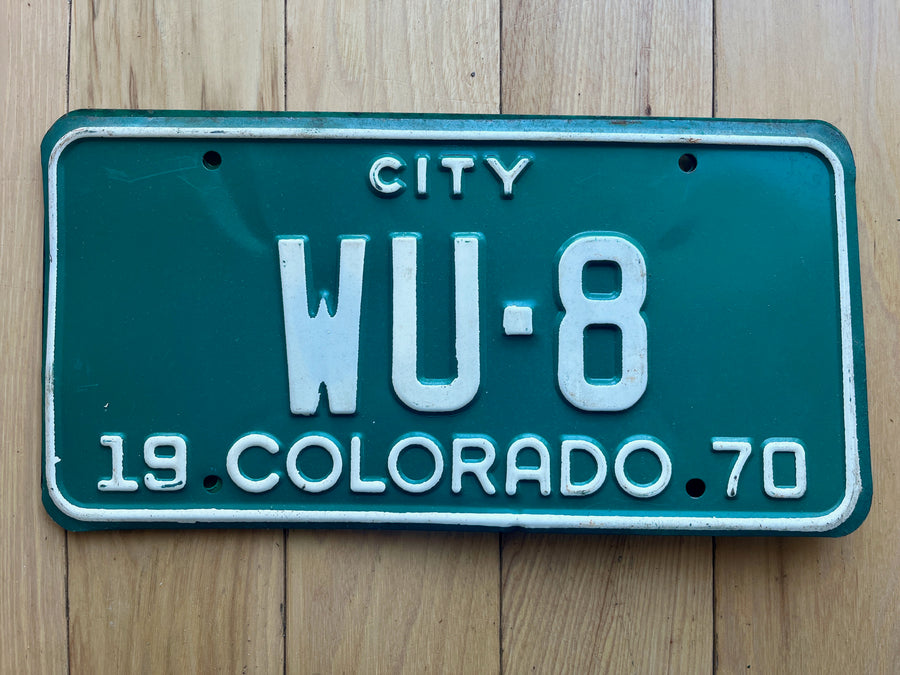 1970 Colorado City License Plate