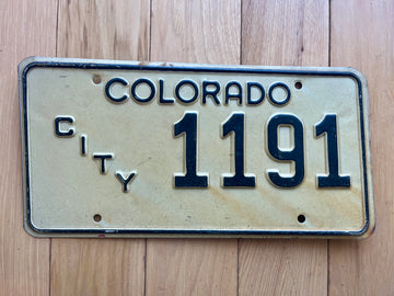Colorado City License Plate