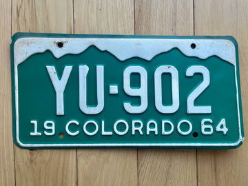 1964 Colorado License Plate