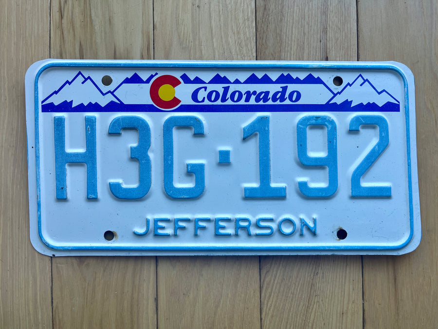 Colorado Jefferson County License Plate