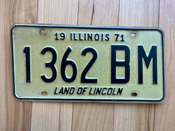 1971 Illinois License Plate