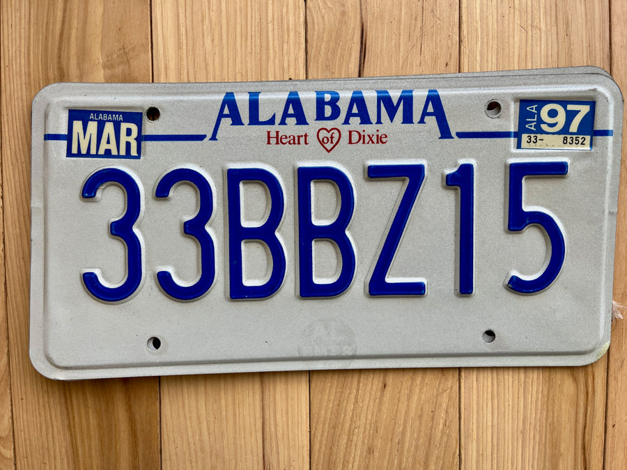1997 Alabama License Plate