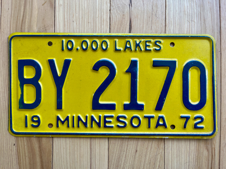 1972 Minnesota License Plate
