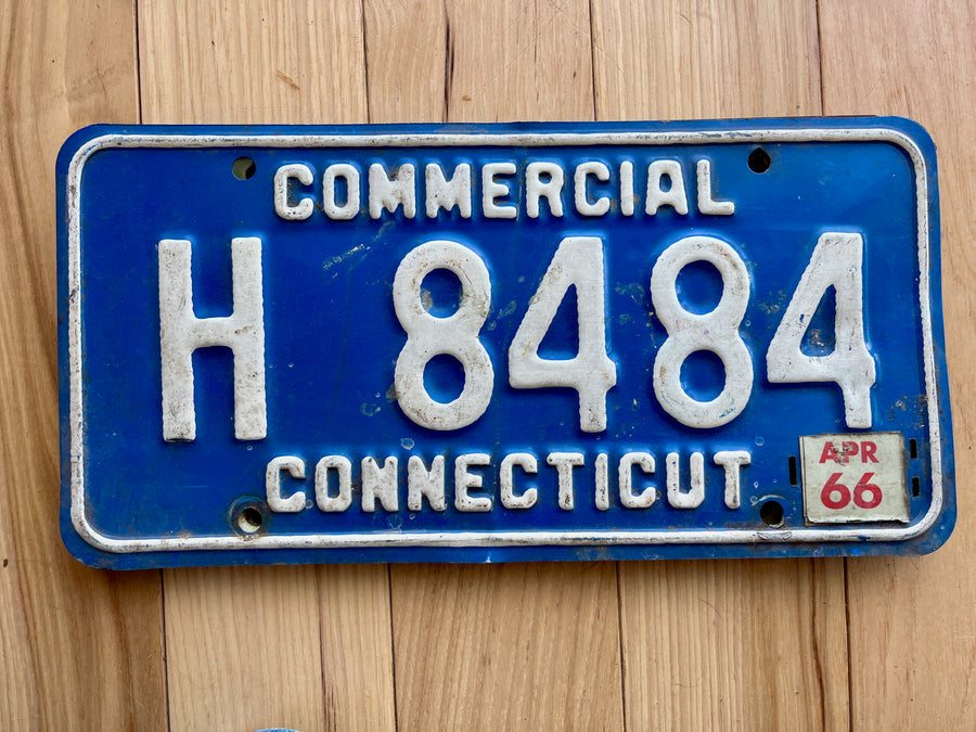 1966 Connecticut Commercial License Plate