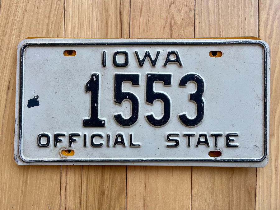 Iowa Official State License Plate