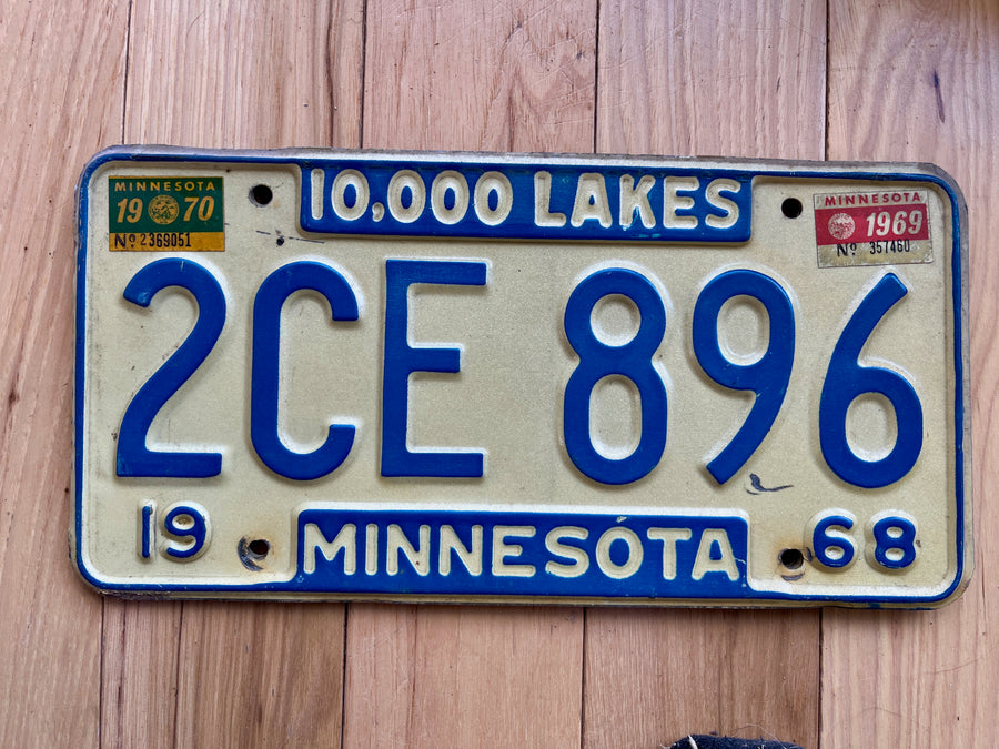 1968/69/70 Minnesota License Plate