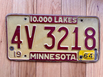 1964 Minnesota License Plate