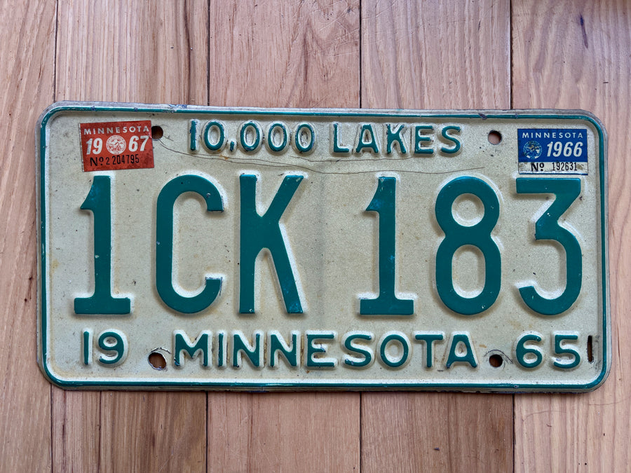 1965/66/67 Minnesota License Plate
