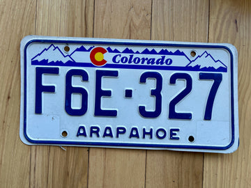 Colorado Arapahoe County License Plate