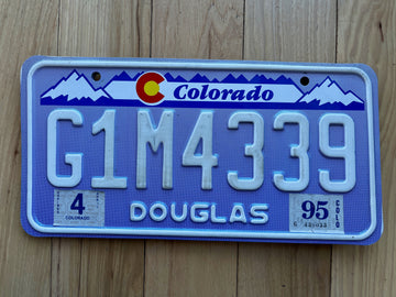 1995 Colorado Douglas County License Plate