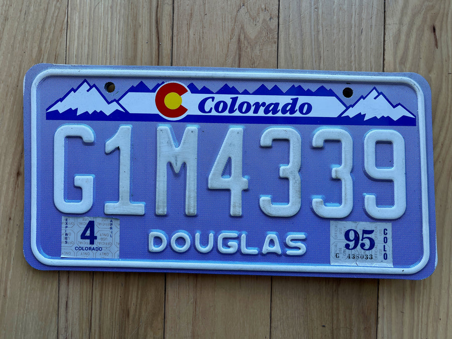 1995 Colorado Douglas County License Plate