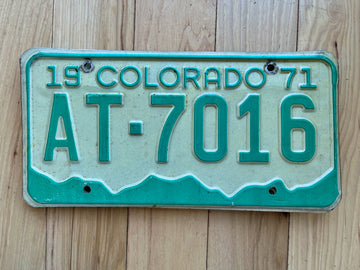 1971 Colorado License Plate