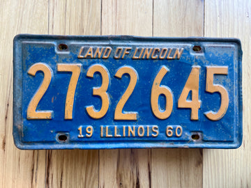 1960 Illinois License Plate