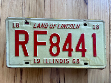 1968 Illinois License Plate