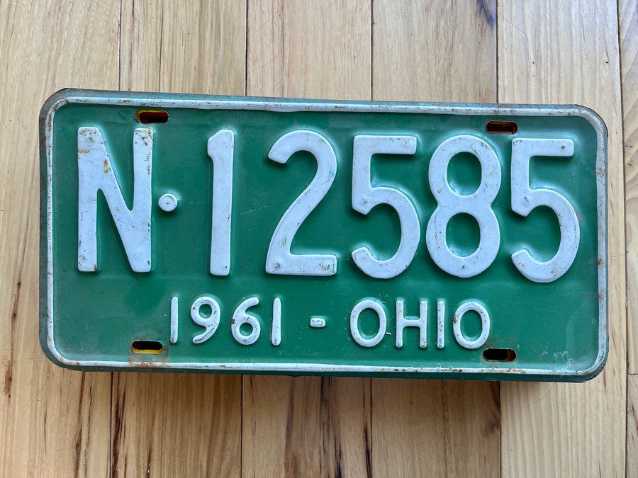 1961 Ohio License Plate