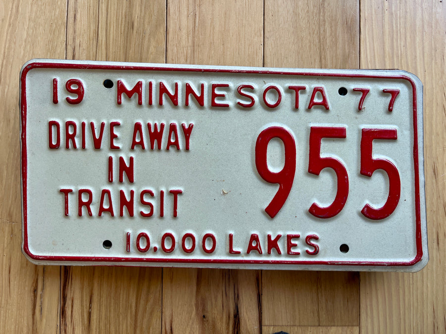 1977 Minnesota License Plate