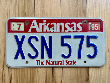 1995 Arkansas License Plate