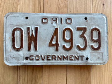 Ohio Government License Plate