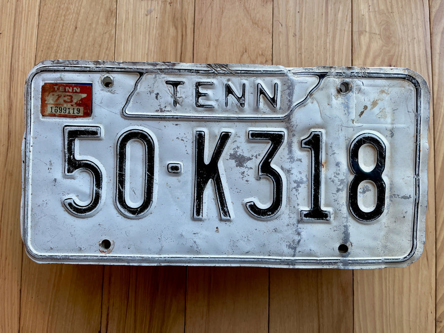 1973 Tennessee License Plate