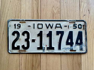 1950 Iowa License Plate