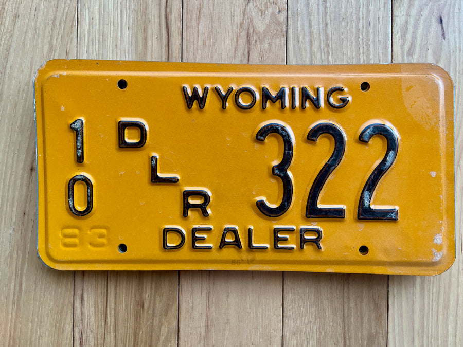 1983 Wyoming Dealer License Plate