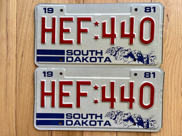 Pair of 1981 South Dakota License Plates