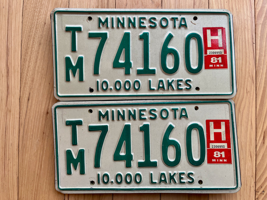 Pair of 1981 Minnesota License Plates