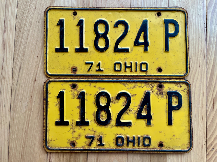 Pair of 1971 Ohio License Plates