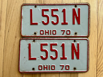 Pair of 1970 Ohio License Plates