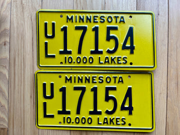 Pair of Minnesota License Plates