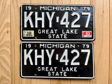Pair of 1979/83 Michigan License Plates
