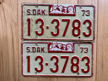 Pair of 1972 South Dakota License Plates