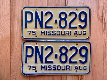 Pair of 1975 Missouri License Plates