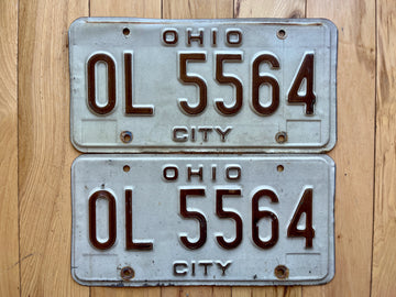 Pair of Ohio City License Plates
